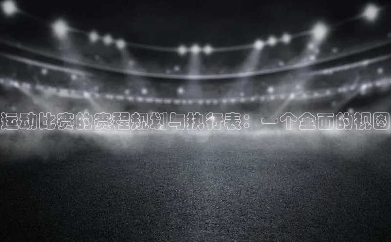 运动比赛的赛程规划与执行表：一个全面的视图